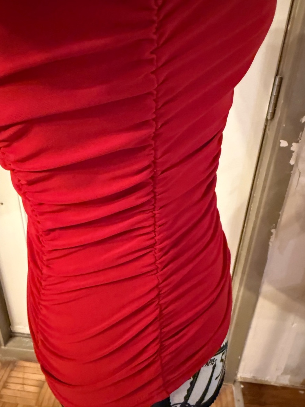 Joseph Ribkoff Red Ruched Tank Top - Picture 5 of 7